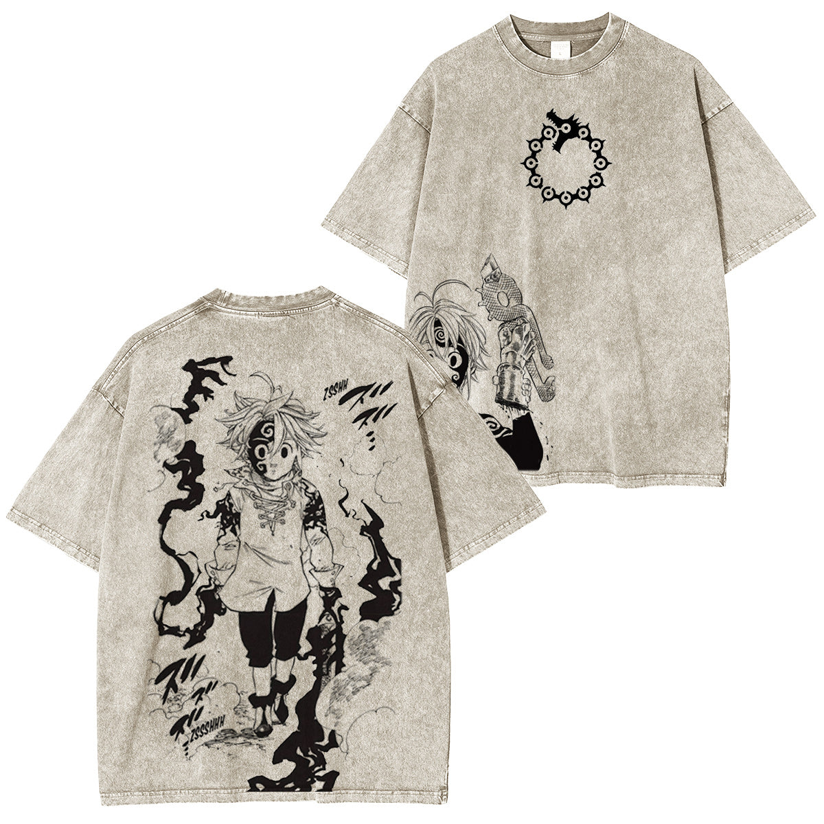 The Seven Deadly Sins :Meliodas Vintage washed T-shirt/Crewneck/Hoodie