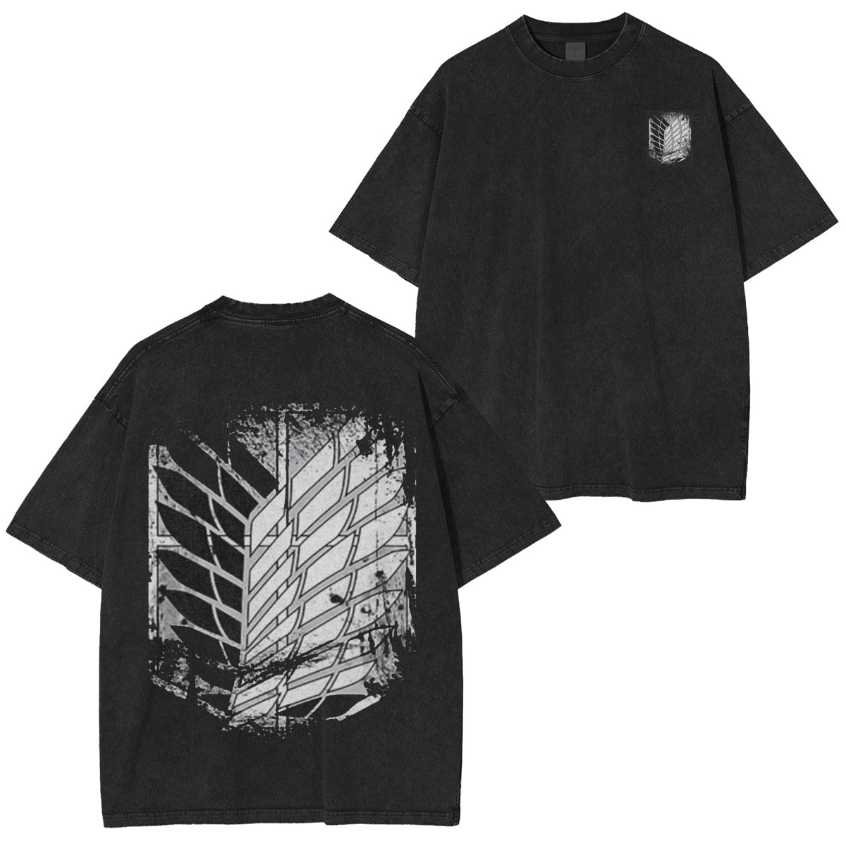 Shingeki no Kyojin Attack on Titan Anime Polera Lavada Vintage