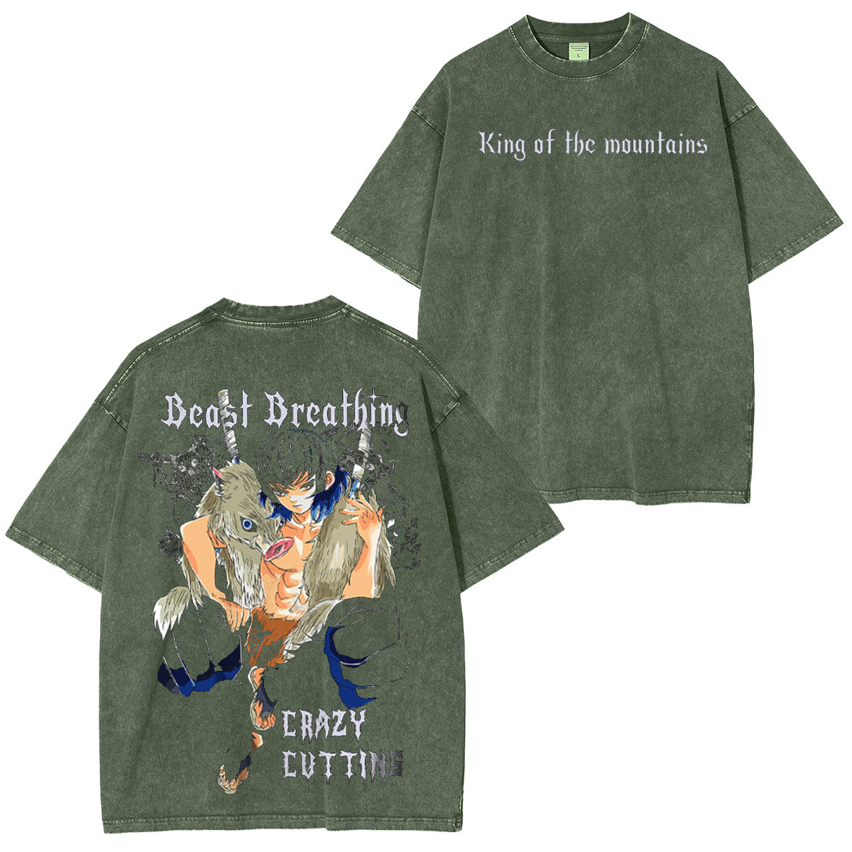 King of the Mountains Demon Slayer Vintage Washed T-shirt/Crewneck/Hoodie