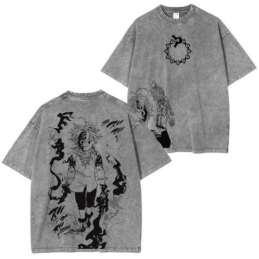 The Seven Deadly Sins :Meliodas Vintage washed T-shirt/Crewneck/Hoodie