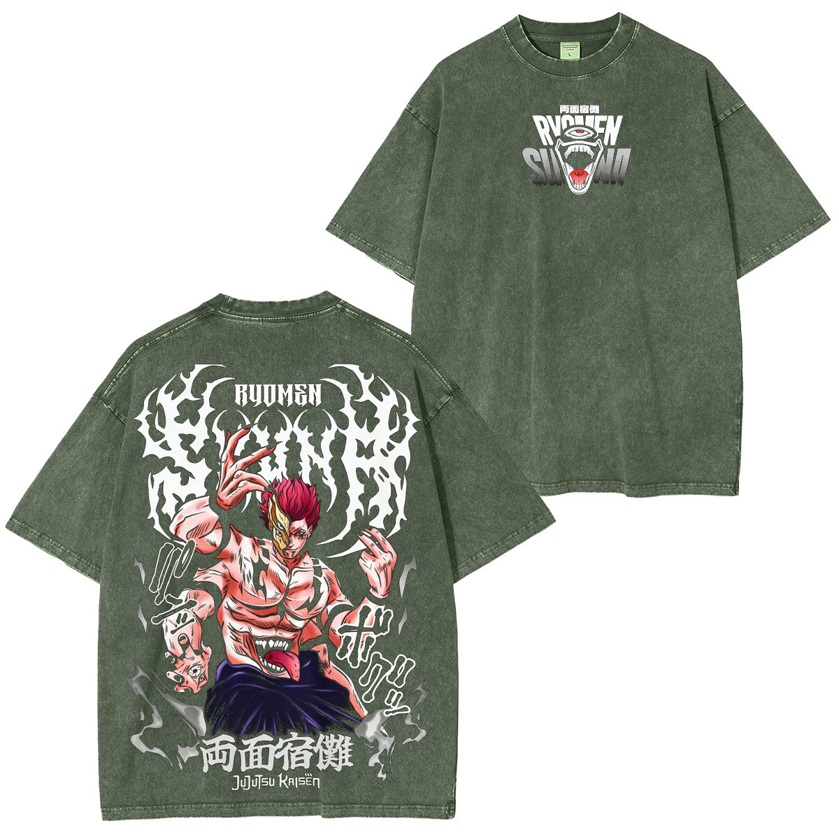 Ryomen Sukuna Jujutsu Kaisen Washed T-shirt/Crewneck/Hoodie