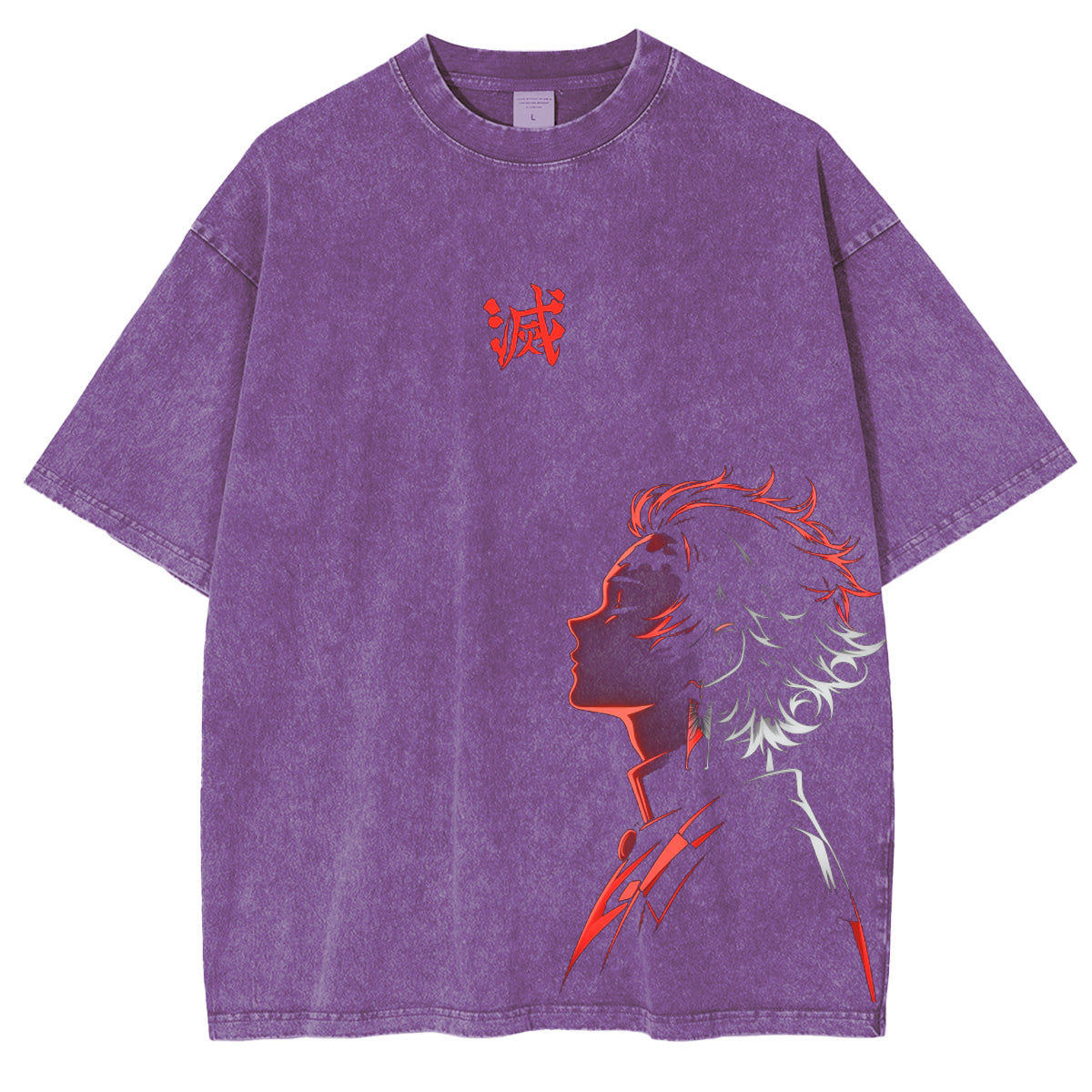Demon slayer Anime Polera Unisex Lavada