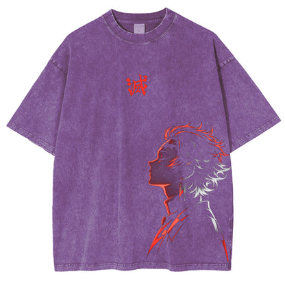 Demon slayer Anime Polera Unisex Lavada
