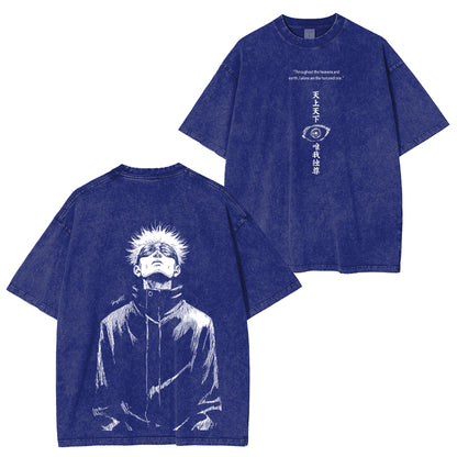 Gojou Satoru Jujutsu Kaisen Anime Acid Polera Unisex Lavada