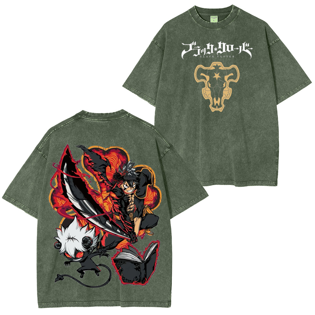 Black Clover Vintage Washed T-shirt/Crewneck/Hoodie
