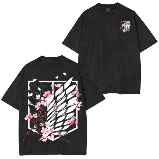 Wings Of Freedom AOT Vintage Washed Unisex Polera