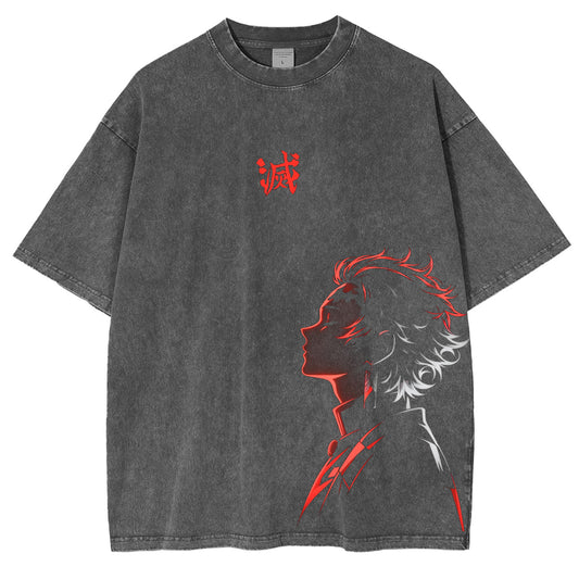 Demon slayer Anime Polera Unisex Lavada