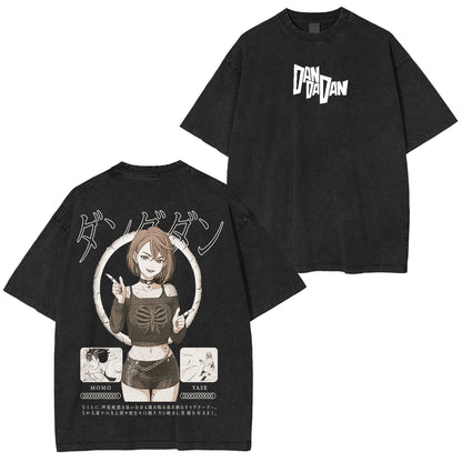 Momo Ayase Dandadan Anime Manga Vintage Polera Unisex Lavada