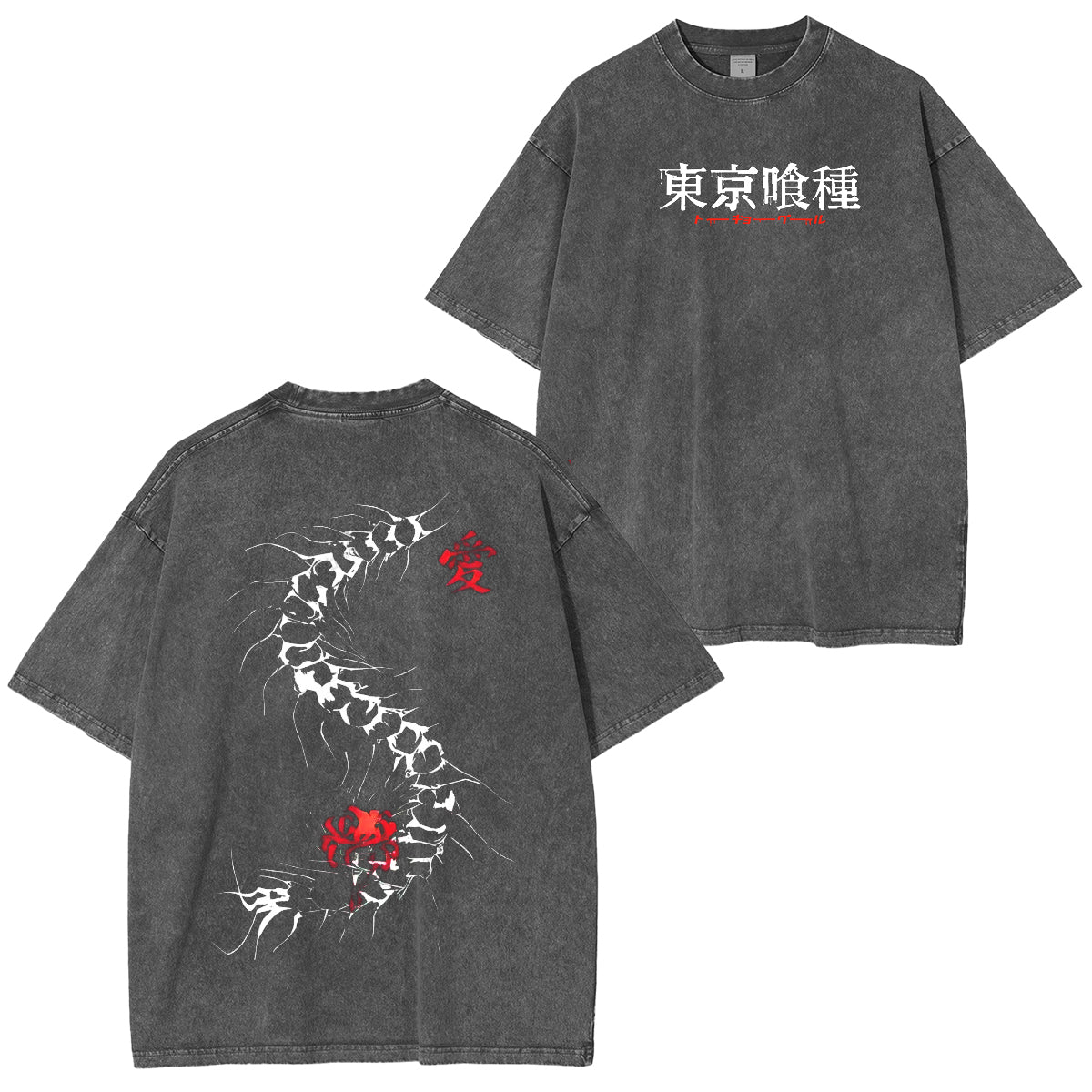 Centipede‑drawn power—dress in the transformation of Ken. Tokyo Ghoul Anime Polera Unisex Lavada