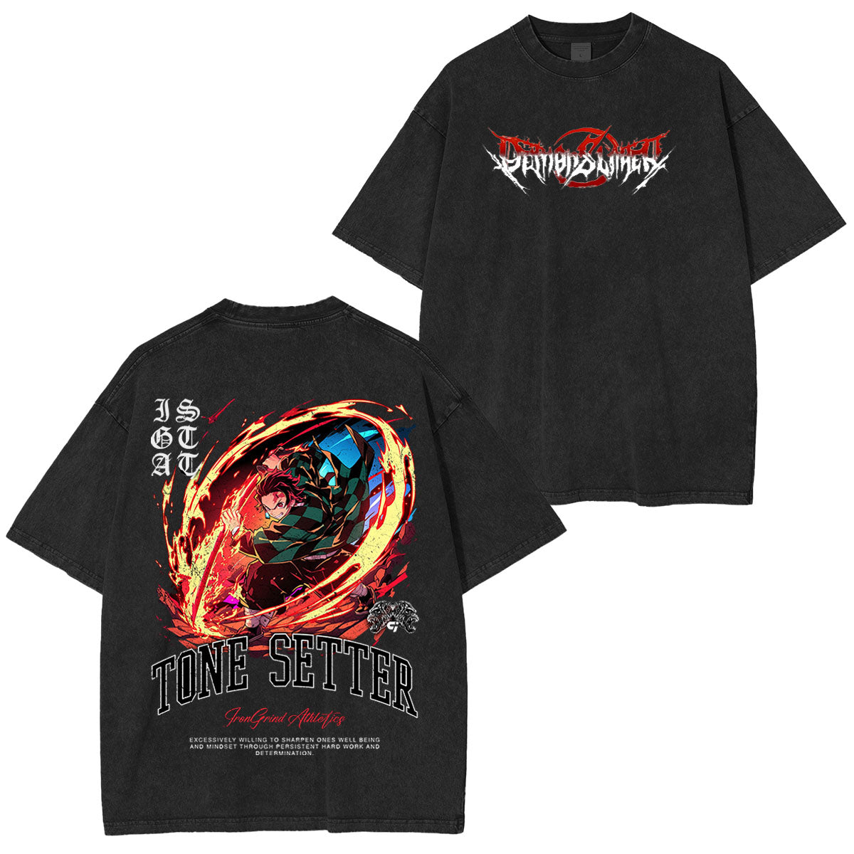 Anime Movie Demon Slayer Vintage Washed T-shirt/Crewneck/Hoodie