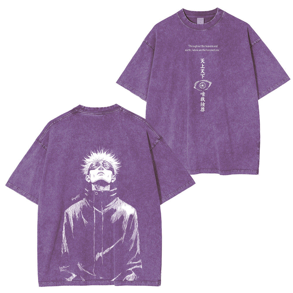 Gojou Satoru Jujutsu Kaisen Anime Acid Polera Unisex Lavada