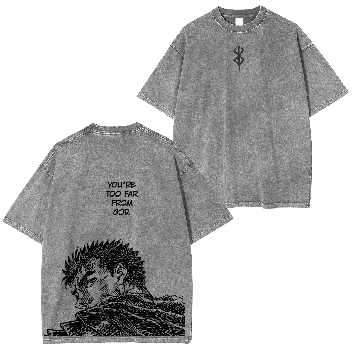 Berserk :Guts Polera Lavada Vintage