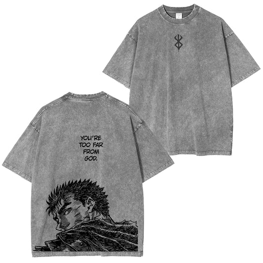 Berserk :Guts Polera Lavada Vintage