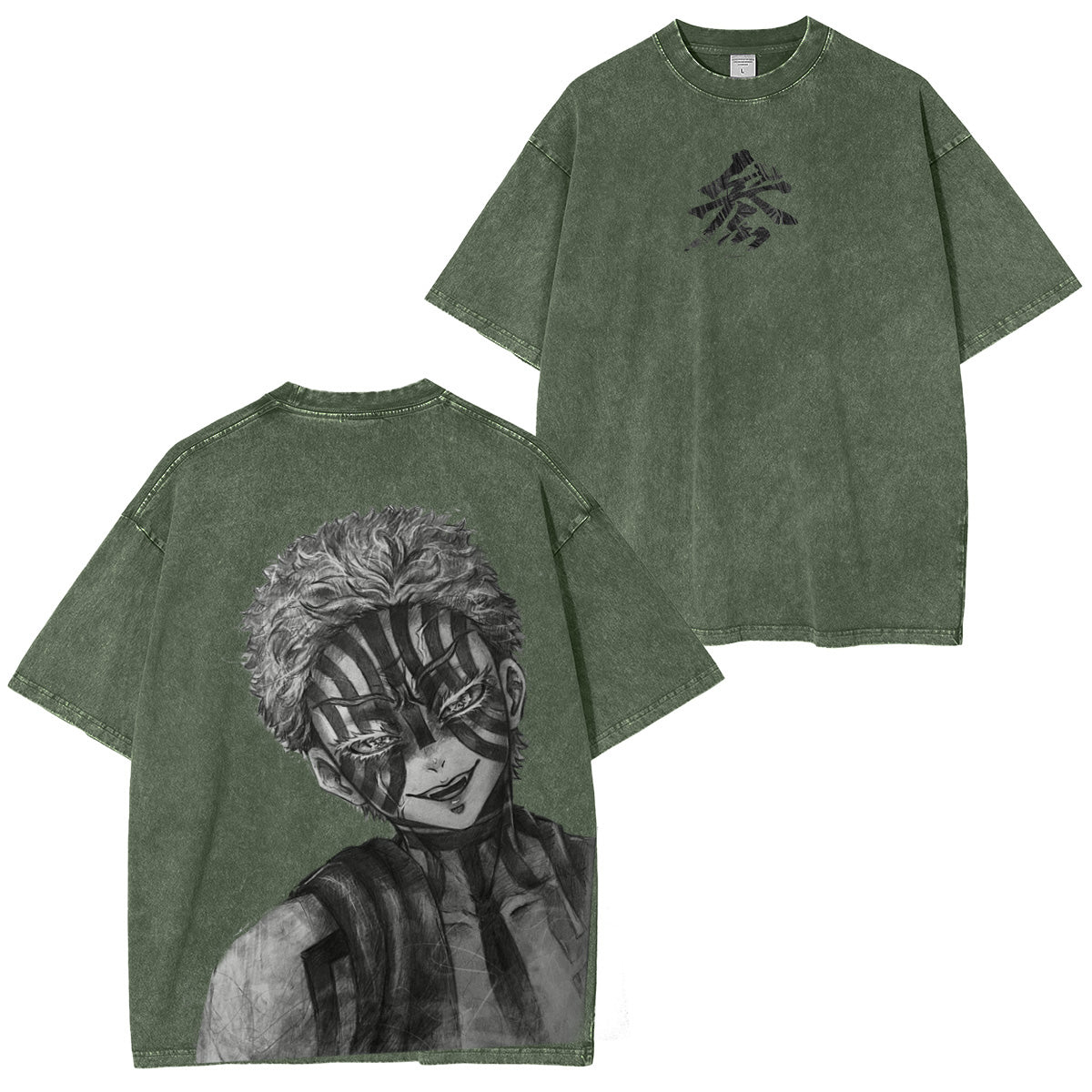 Demon Slayer: Kimetsu no Yaiba. Vintage washed T-shirt/Crewneck/Hoodie