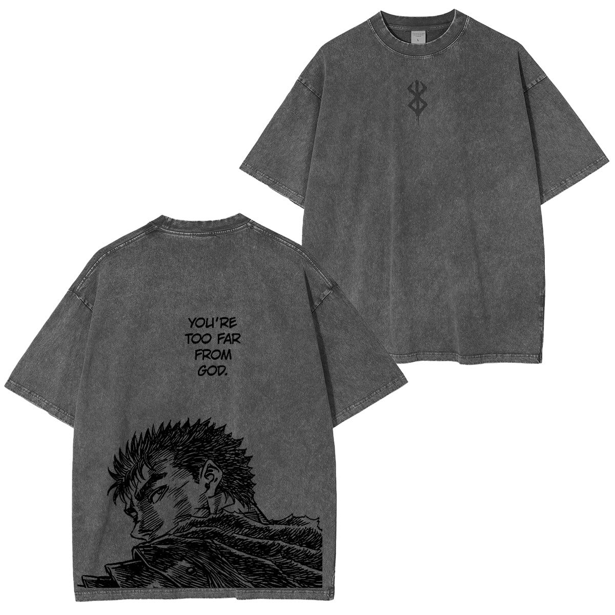 Berserk :Guts Polera Lavada Vintage