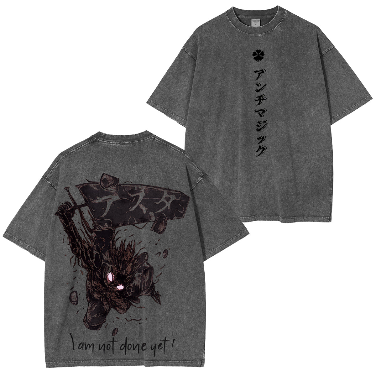 Black Clover Vintage washed T-shirt/Crewneck/Hoodie