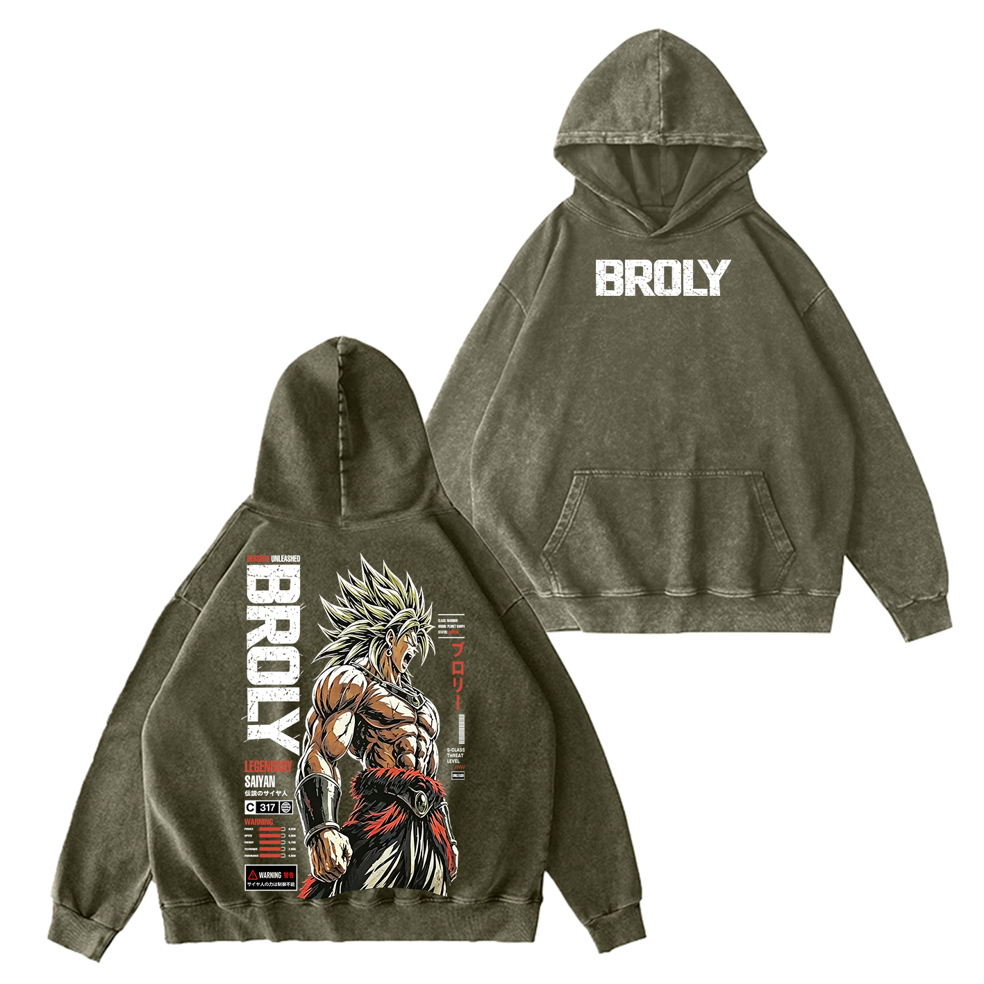 Broly Dragon Ball Super Unisex Washed T-Shirt