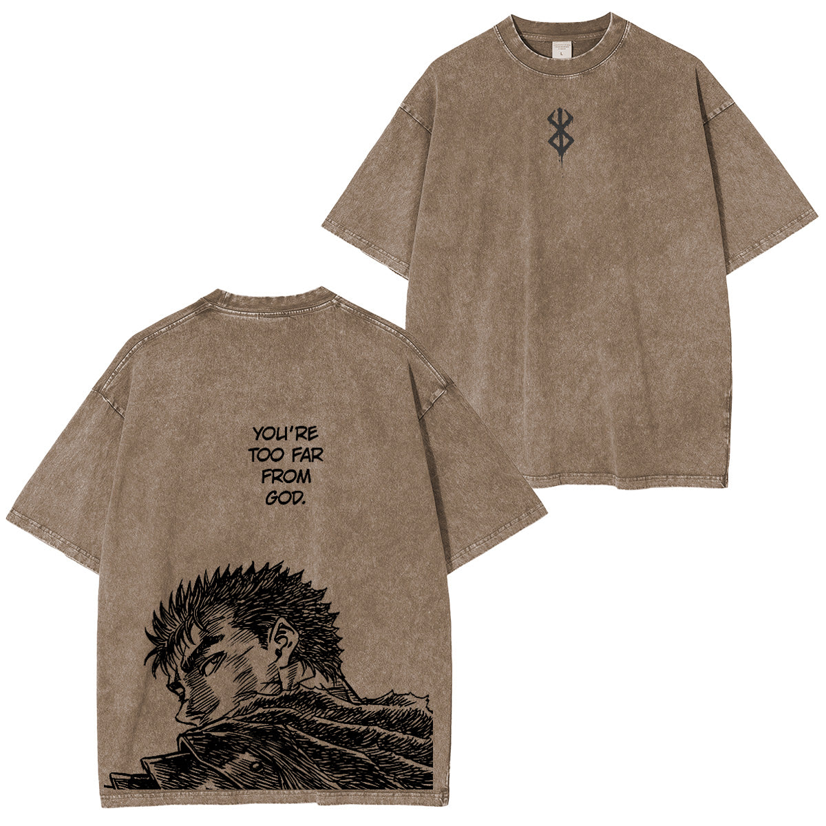 Berserk :Guts Polera Lavada Vintage
