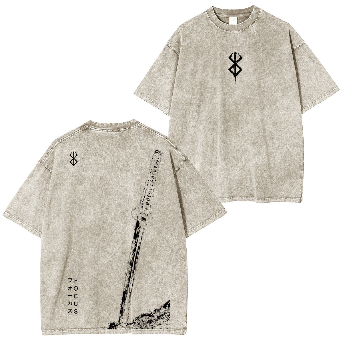 Berserk Anime Acid Vintage washed T-shirt/Crewneck/Hoodie