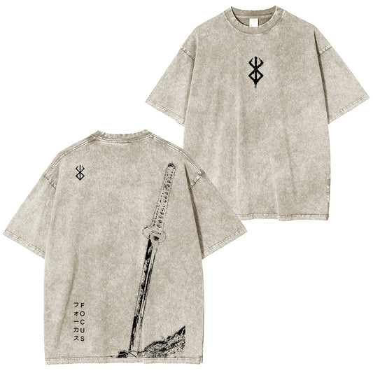 Berserk Anime Acid Vintage washed T-shirt/Crewneck/Hoodie