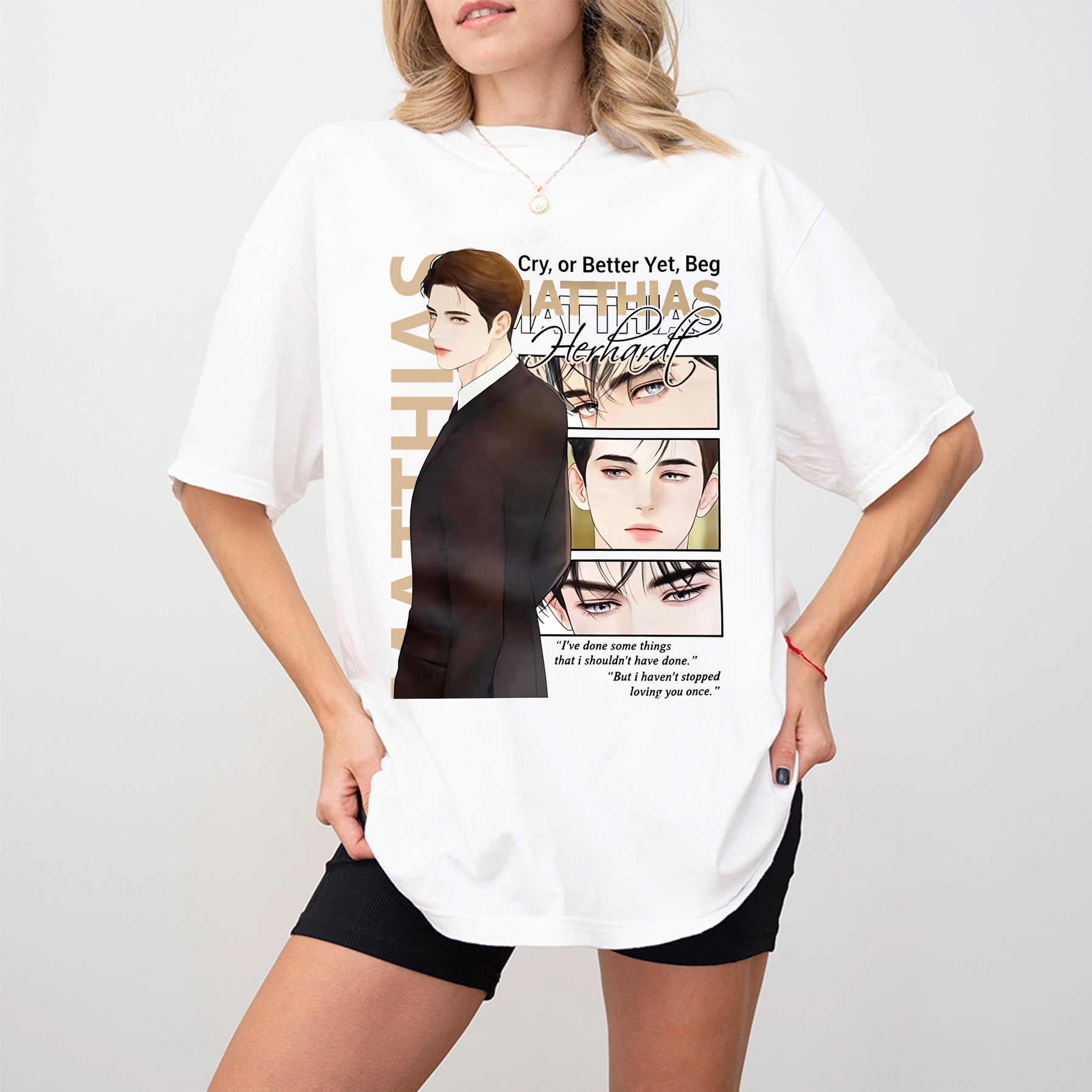 Matthias Cry or Better Yet, Beg Manhwa Vintage washed/COTTON T-shirt/Crewneck/Hoodie