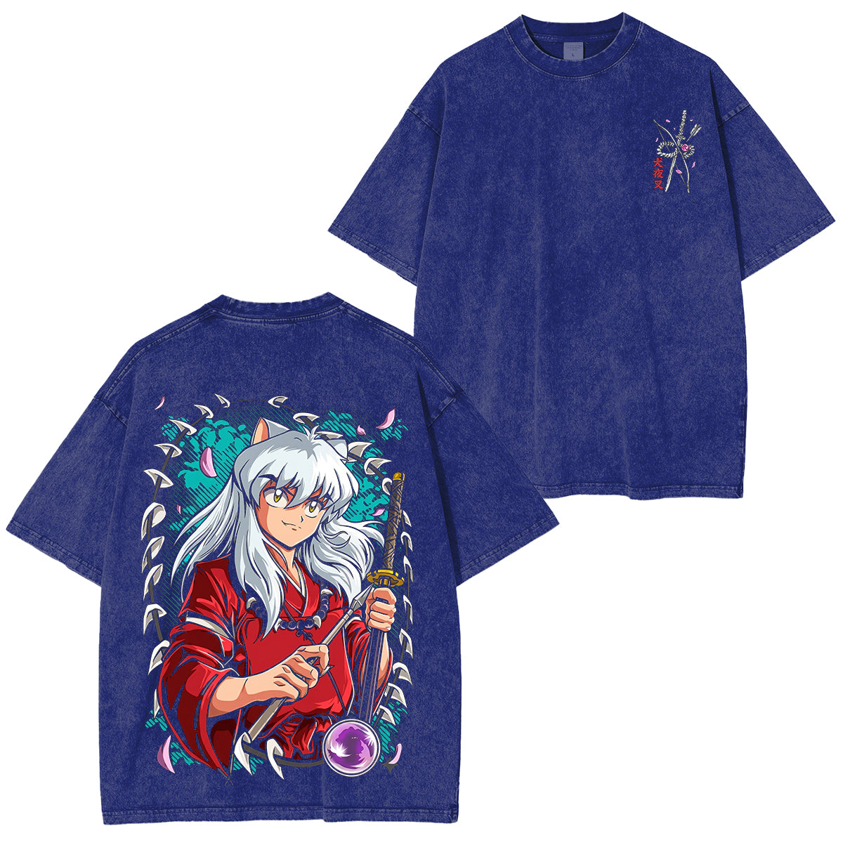 Inuyasha Vintage Polera Unisex Lavada