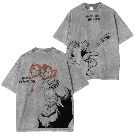 Yuji x Sukuna Vintage Washed T-shirt/Crewneck/Hoodie
