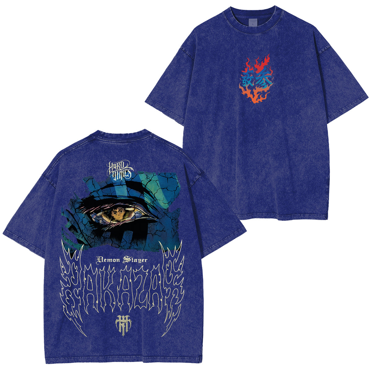 [Shibuya] Akaza Vs Tanjiro in infinity castle Demons Slayer Anime Polera Unisex Lavada
