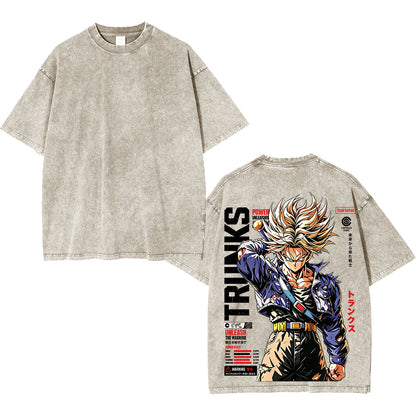 Future Trunks Dragon Ball Vintage Polera Unisex Lavada-Back