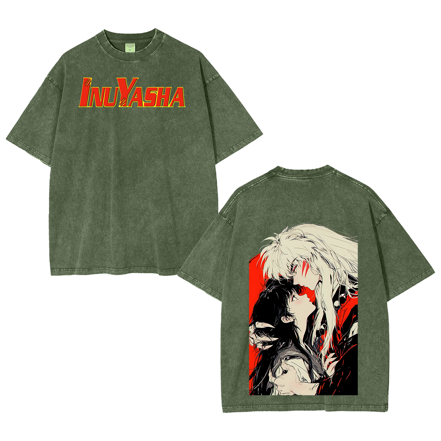 Inuyasha Vintage Polera Unisex Lavada