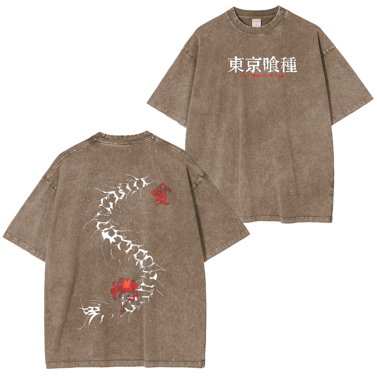 Centipede‑drawn power—dress in the transformation of Ken. Tokyo Ghoul Anime Polera Unisex Lavada