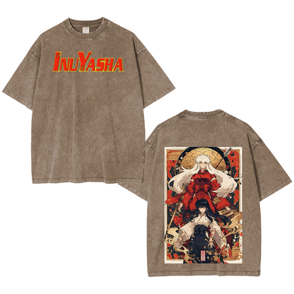 Inuyasha Vintage Polera Unisex Lavada
