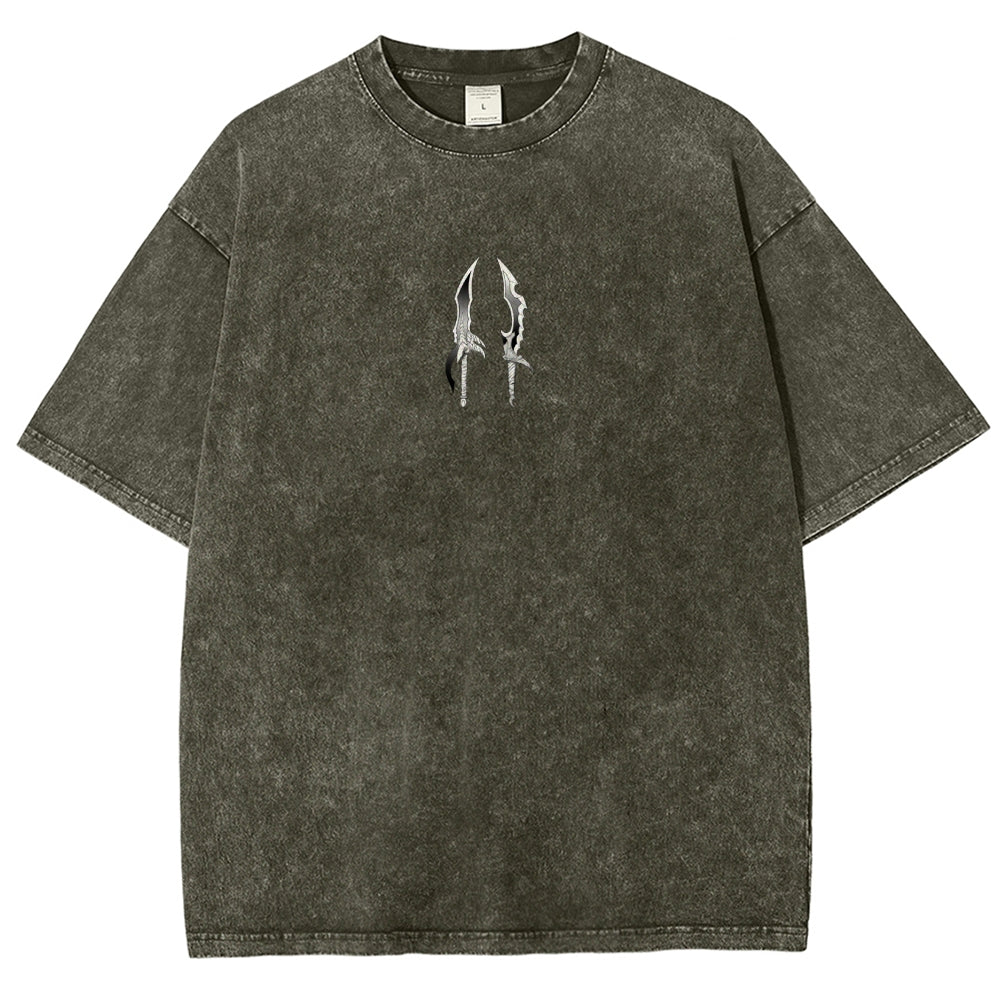 Solo Leveling Unisex Fit Polera Lavada