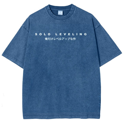 Solo-leveling Unisex Fit Polera Lavada 2503010752