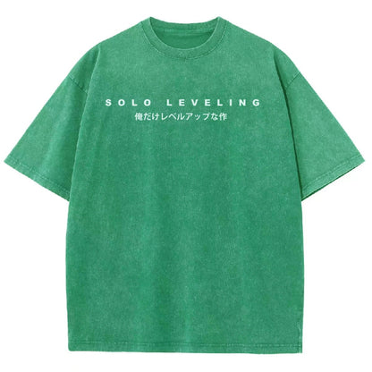 Solo-leveling Unisex Fit Polera Lavada 2503010752