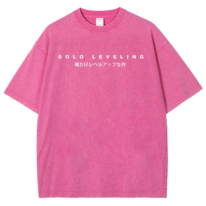 Solo-leveling Unisex Fit Polera Lavada 2503010752