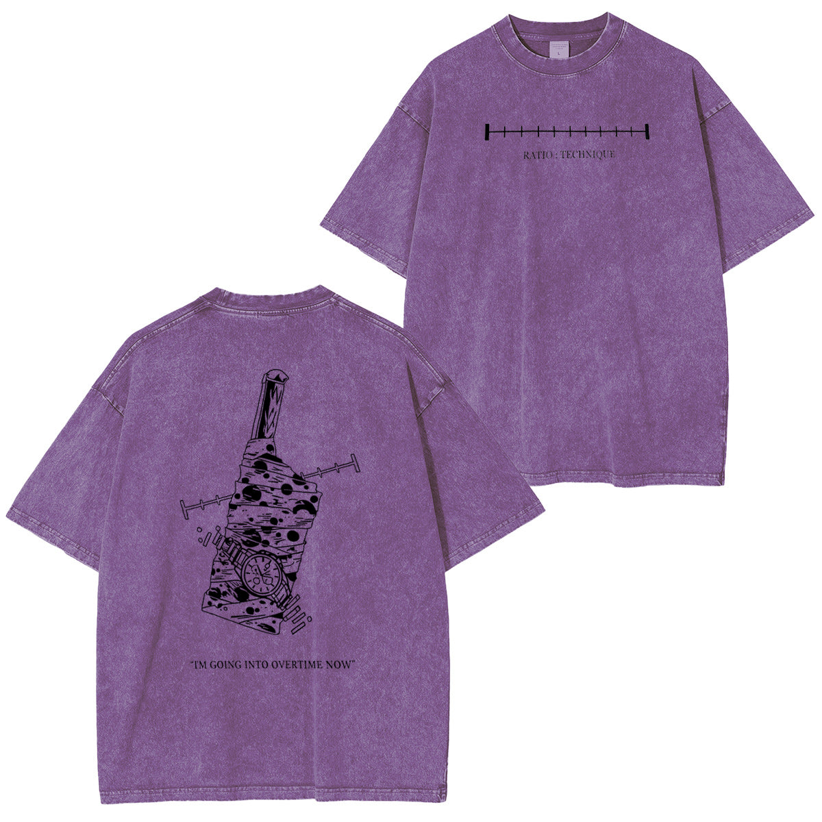 ��IM GOING INTO OVERTIME NOW�� funny Vintage washed T-shirt/Crewneck/Hoodie