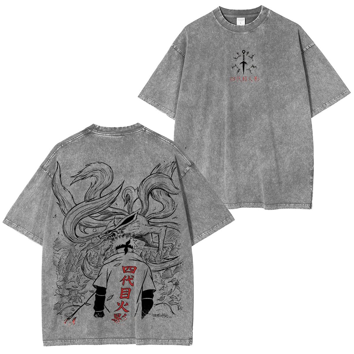 Naruto Polera Lavada Vintage