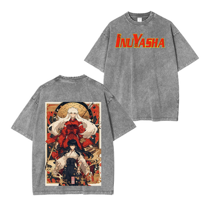 Inuyasha Vintage Polera Unisex Lavada