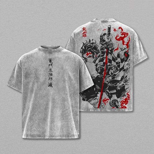 Demon Slayer Tanjiro Vintage Polera