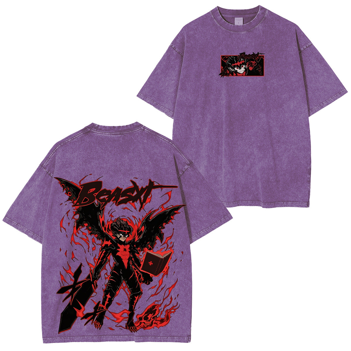 Black Clover :Asta Vintage washed T-shirt/Crewneck/Hoodie
