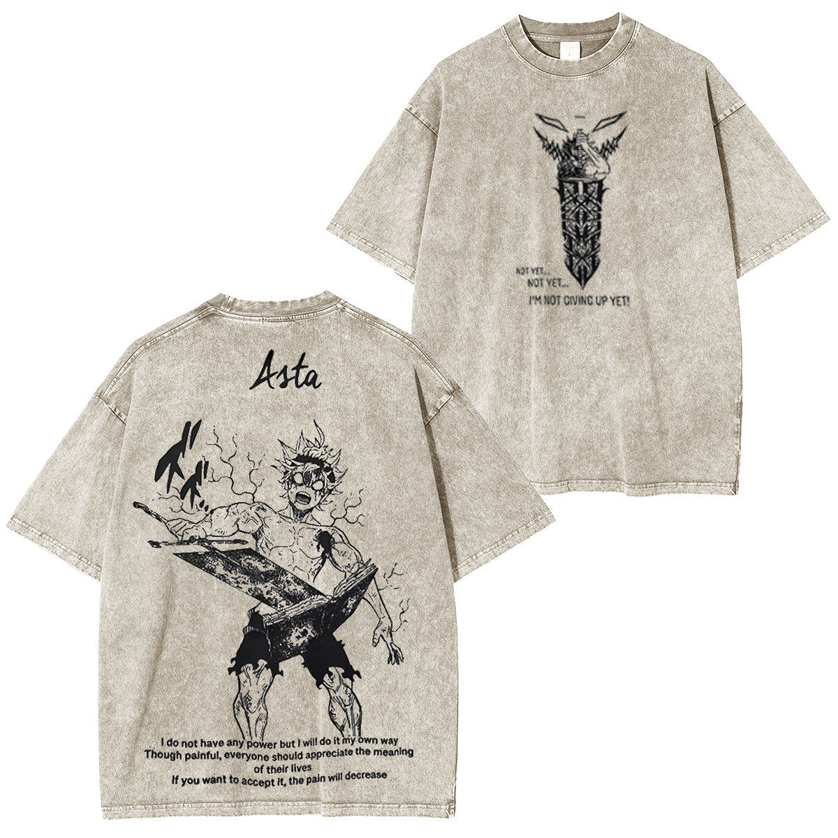 Asta Black Clover Washed T-shirt/Crewneck/Hoodie