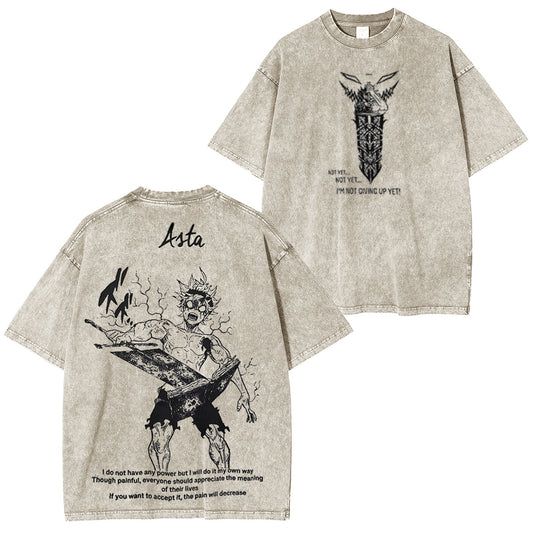 Asta Black Clover Washed T-shirt/Crewneck/Hoodie