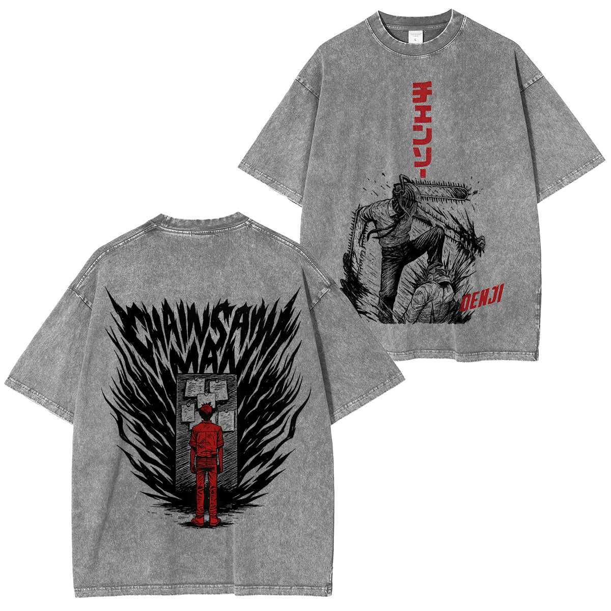 Boiled T-shirt / CHAINSAW MAN Vintage washed T-shirt/Crewneck/Hoodie