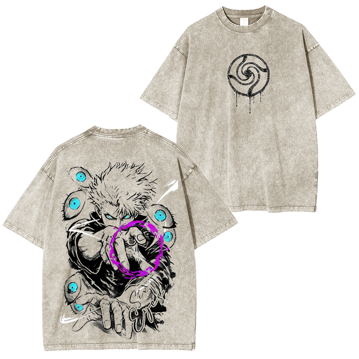 Gojo Anime Graphic Washed T-shirt/Crewneck/Hoodie