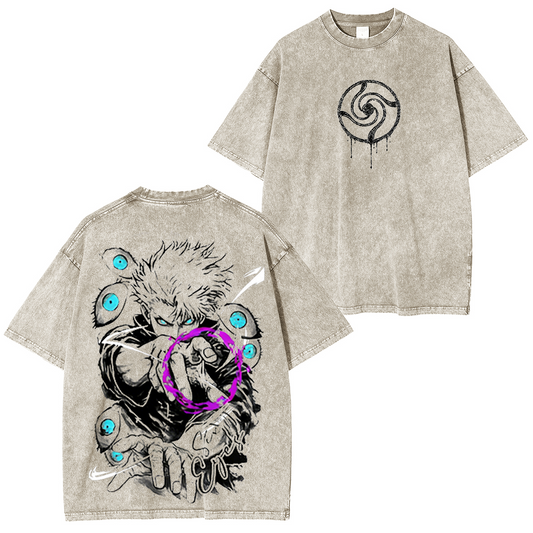 Gojo Anime Graphic Washed T-shirt/Crewneck/Hoodie