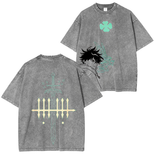 Black Clover Yuno Grinberryall Polera Unisex Lavada