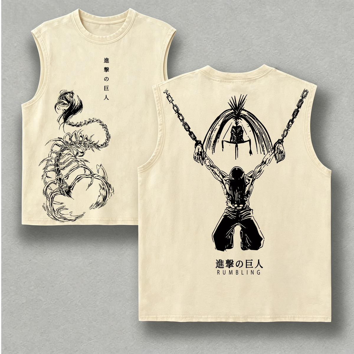 Attack on Titan Anime Oversize Unisex Polera/Tank Top