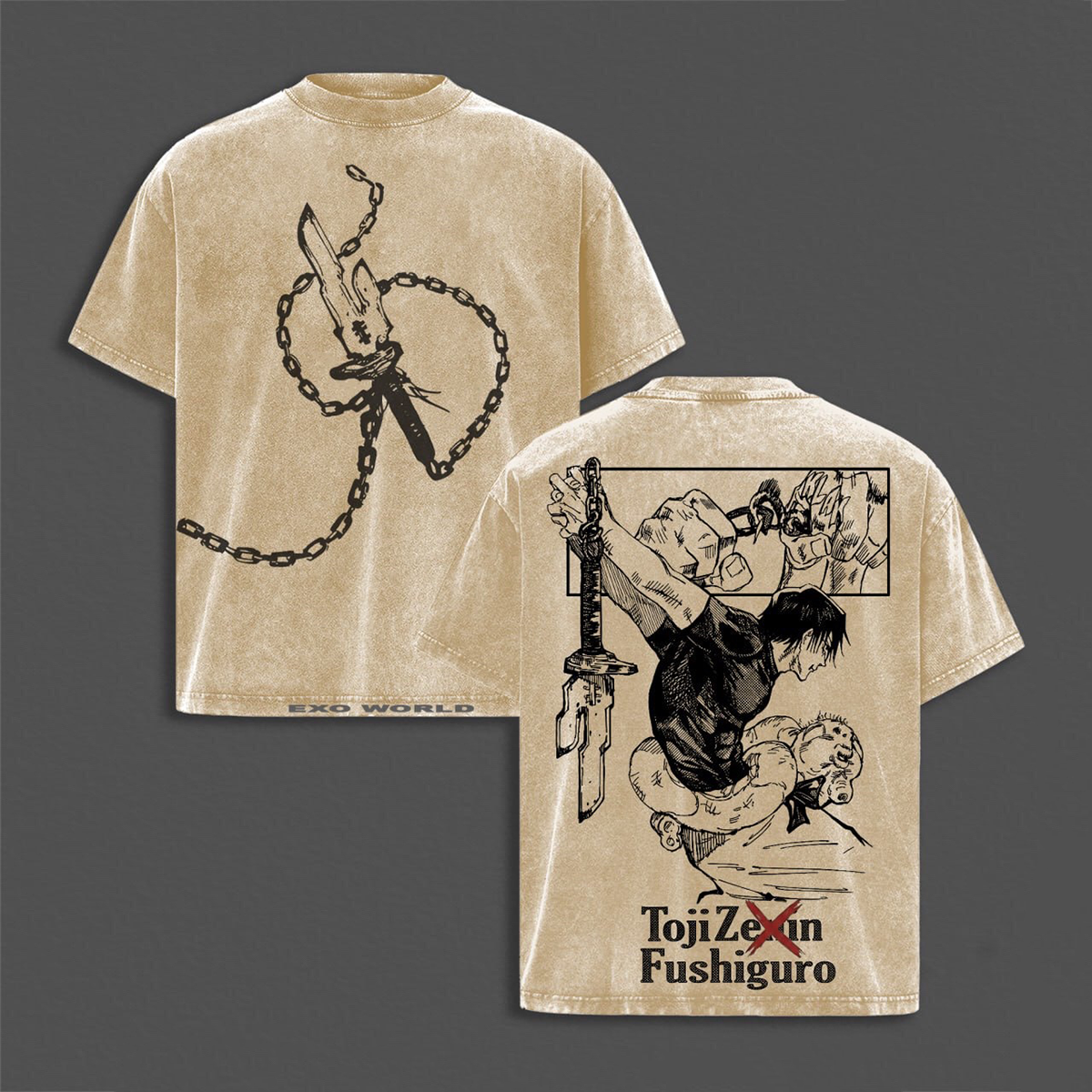 TojiZe an Fushiguro washed T-shirt/Crewneck/Hoodie