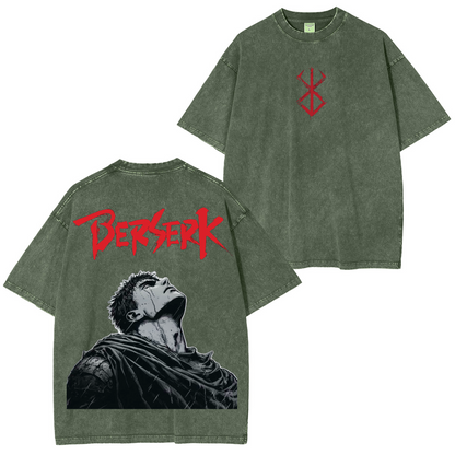 Guts Berserk Anime Polera Lavada